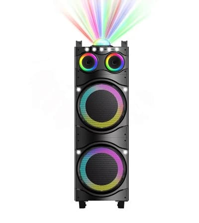 Enceinte colonne avec projecteur