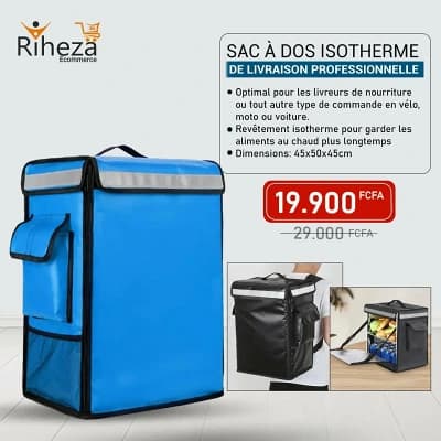 Sac isotherme de livraison professionnelle 55 litres