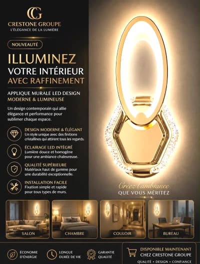 Applique murale LED Crestone Groupe