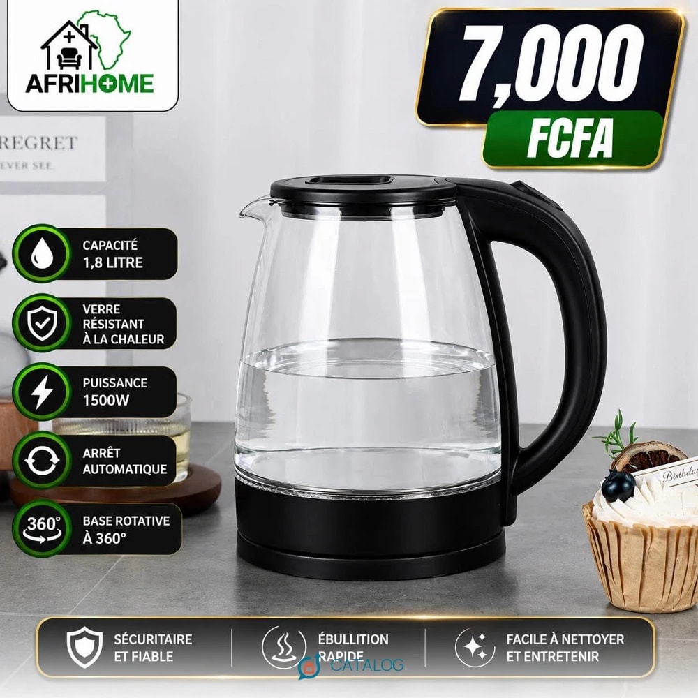 Bouilloire électrique Afrihome 1,8 litre