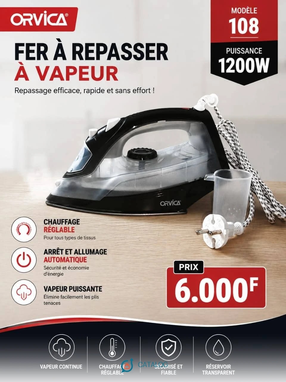 Fer à repasser à vapeur Orvica 108 1200W