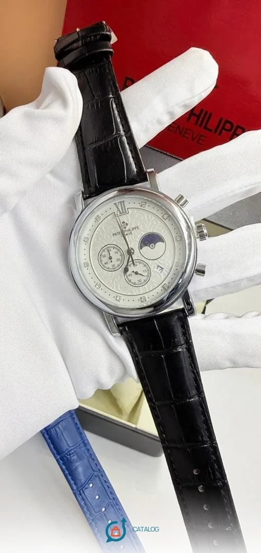 Montre bracelet cuir noir
