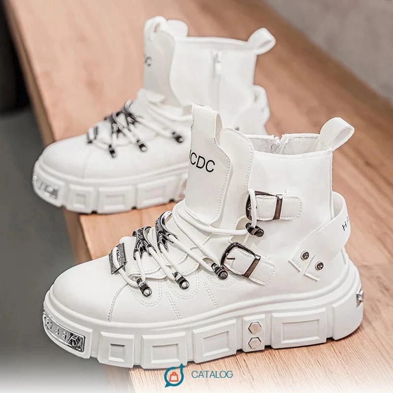 Bottines montantes blanches CDC