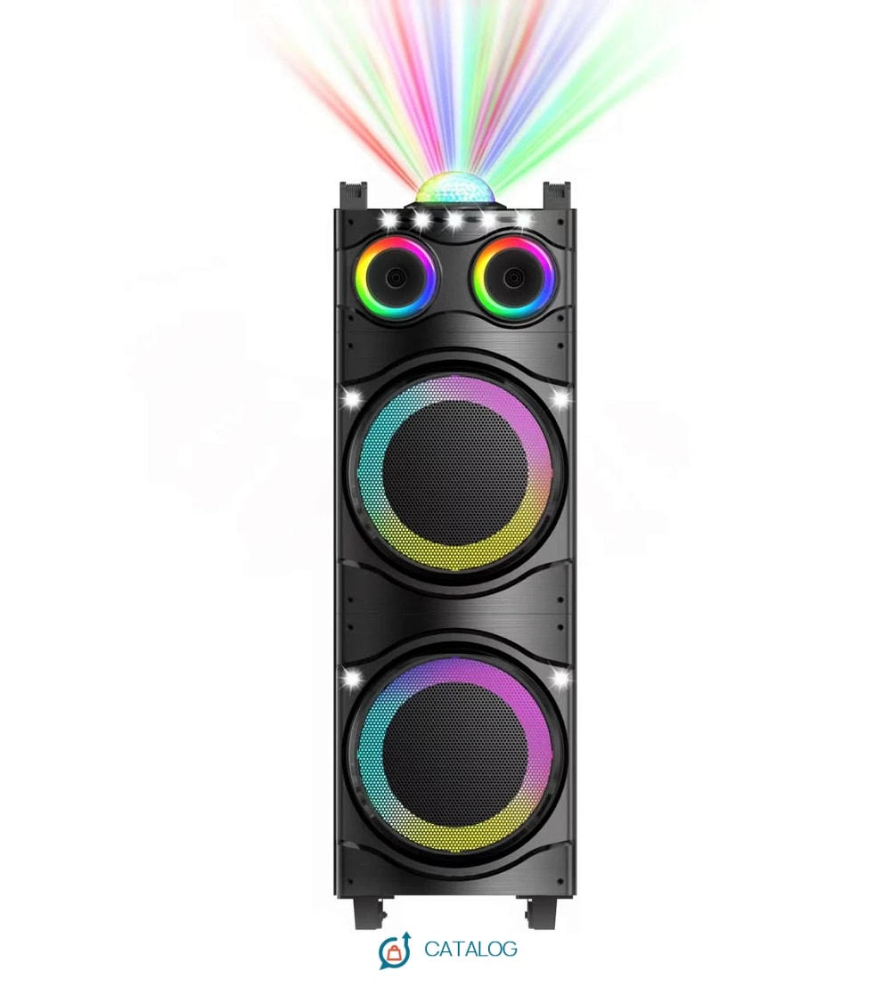 Enceinte colonne avec projecteur