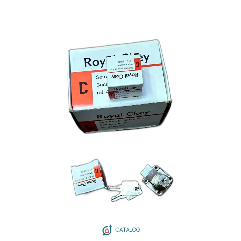 12 PC Serrure de tiroir Royal Ckey (autre vue, avec carton)