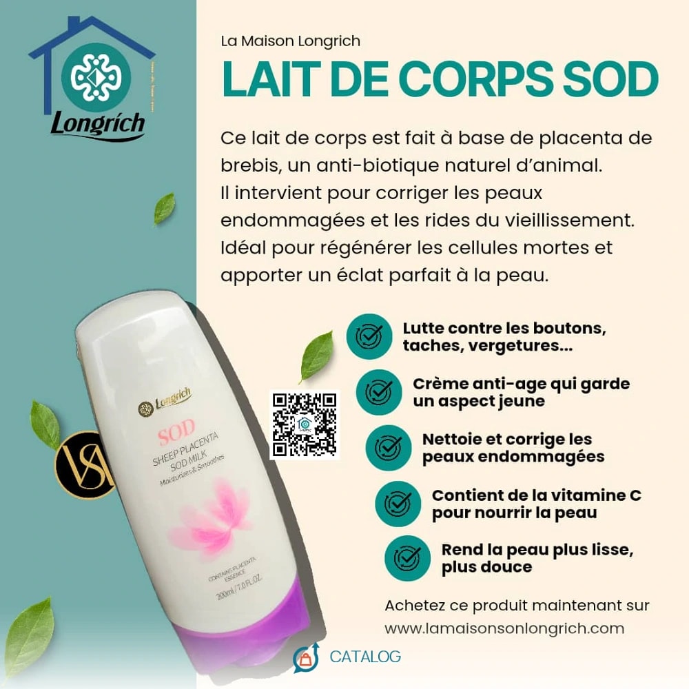 Lait de corps SOD Longrich