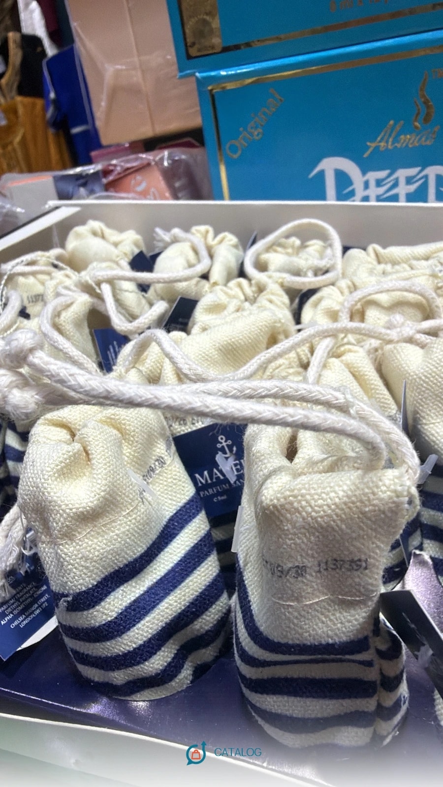 Chaussettes en coton rayées