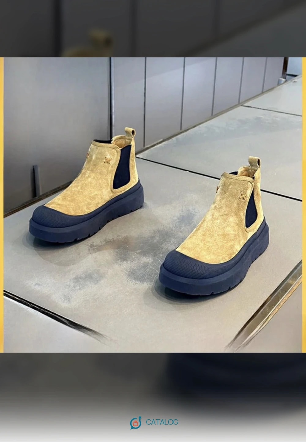 Bottines femme dorées à plateforme