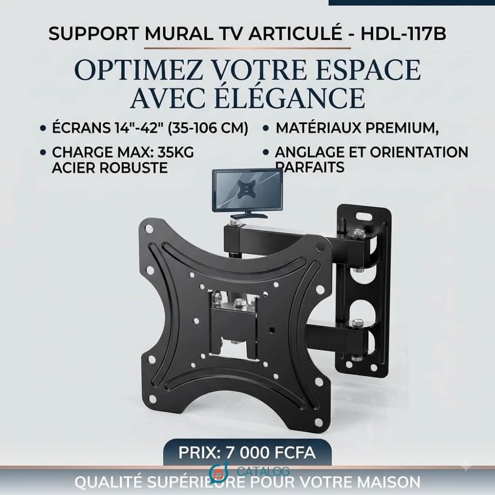 Support mural TV articulé HDL-117B