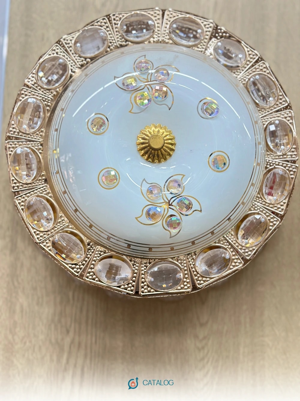 Lampe plafonnier doré
