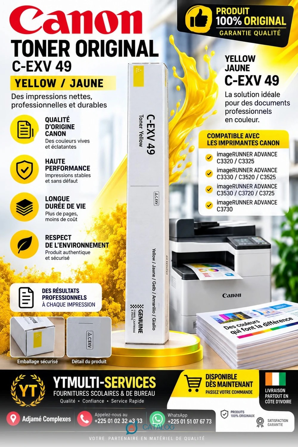 Toner Canon C-EXV 49 Jaune