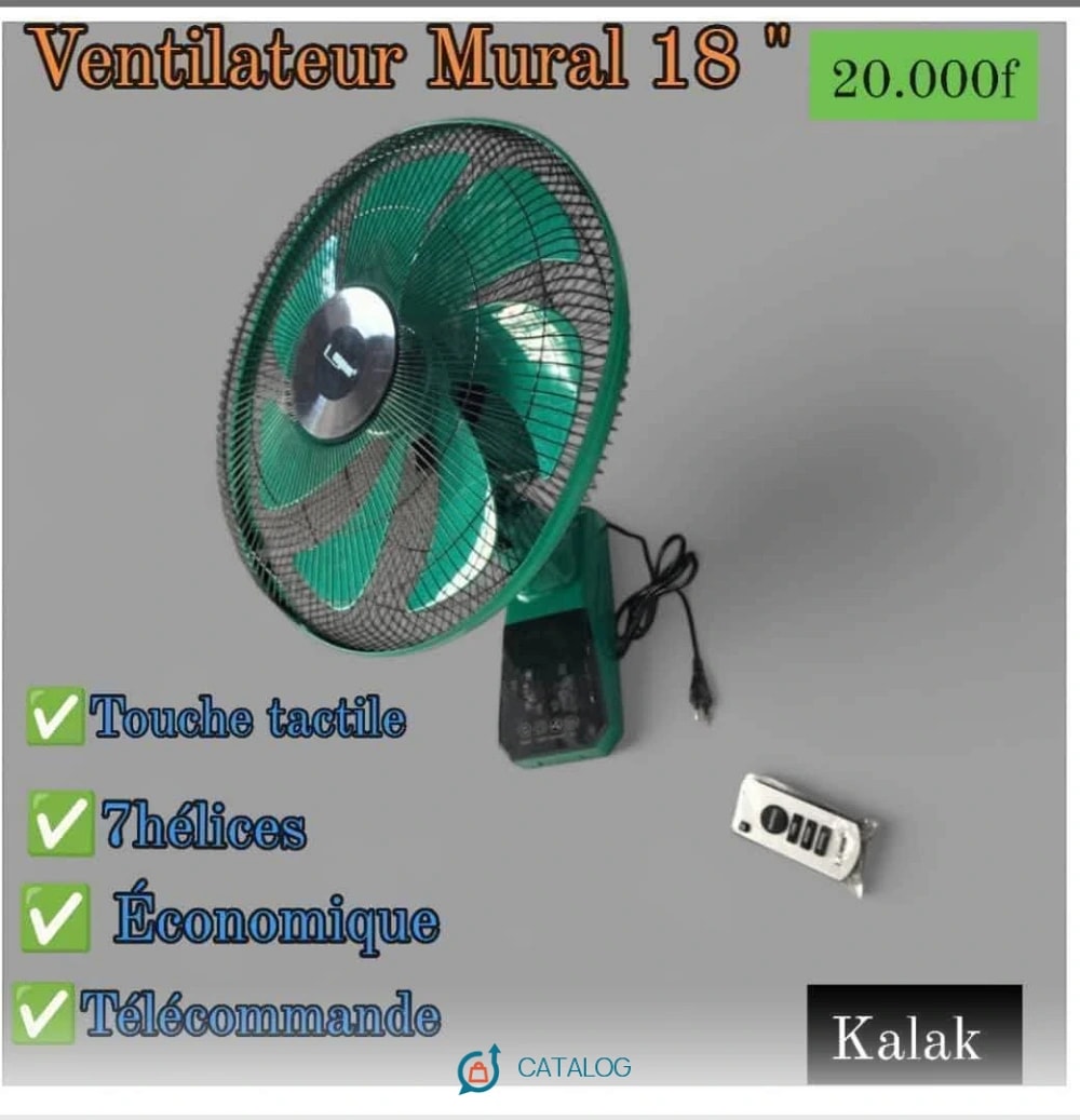 Ventilateur mural Kalak 18 pouces