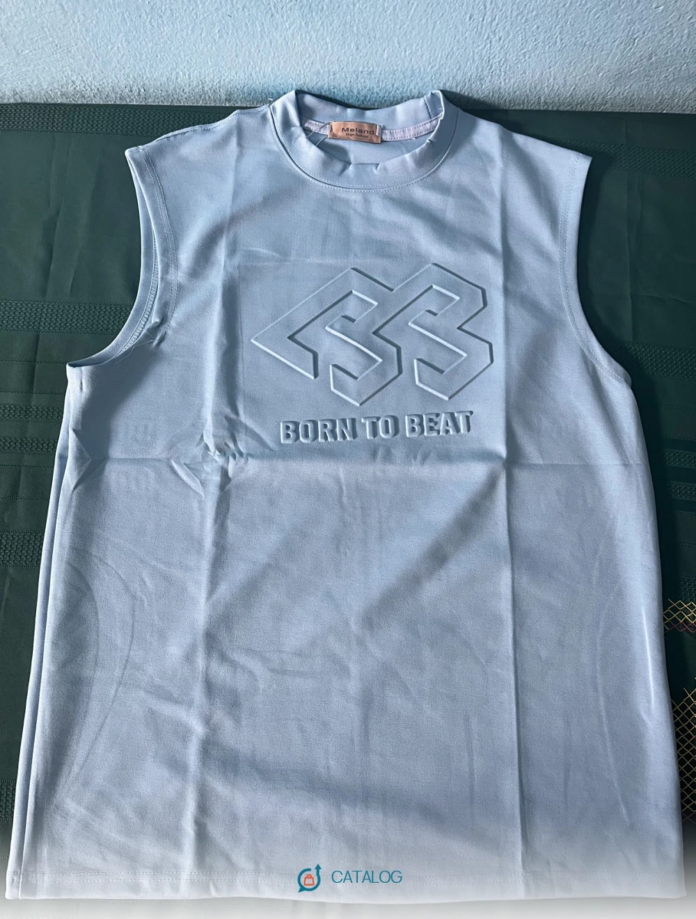 T-shirt sans manche bleu