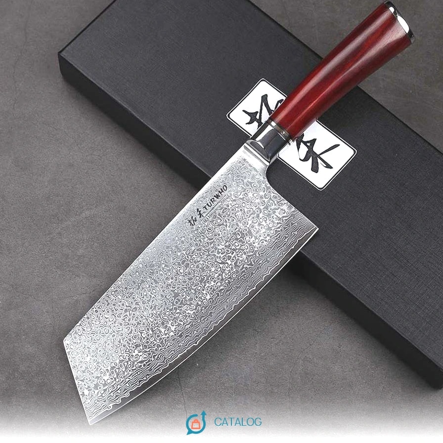 Couteau de cuisine en acier damas