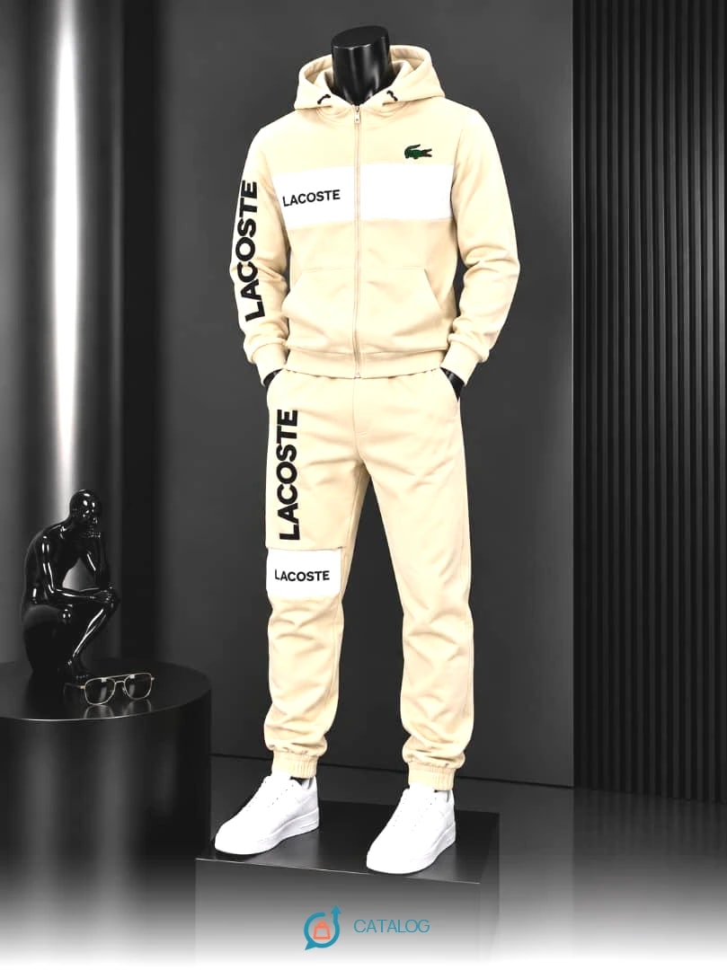 Ensemble de survêtement Lacoste beige