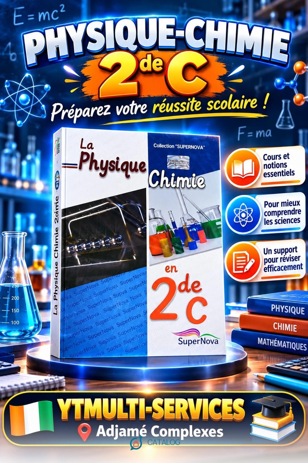 Livre Physique Chimie 2de C SuperNova