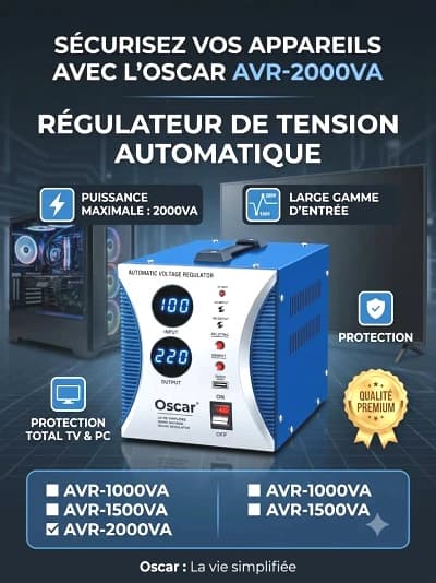 Régulateur de tension Oscar AVR-2000VA