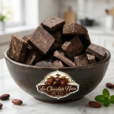 Chocolat noir en morceaux