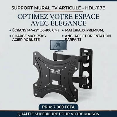 Support mural TV articulé HDL-117B
