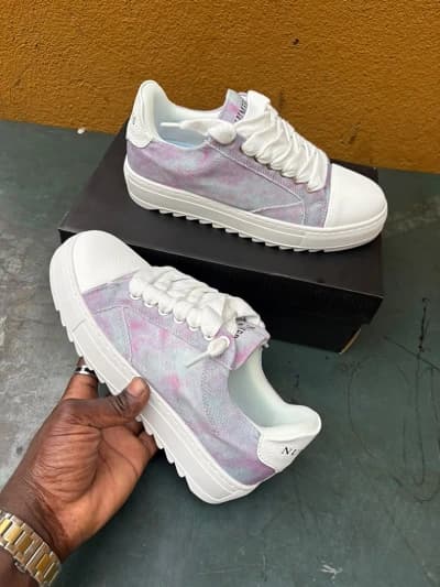 Baskets femme violettes