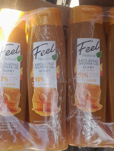 Gel douche exfoliant Feel Natural Honey