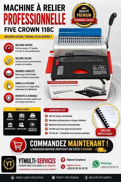 Machine à relier professionnelle