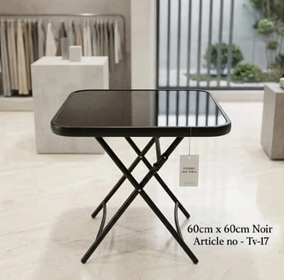 Table pliante noire 60cm x 60cm